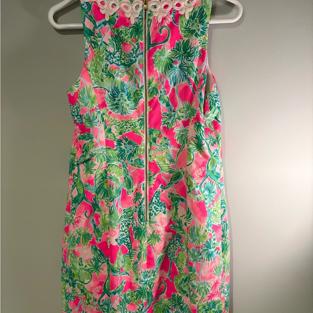 Lilly Pulitzer Pink and Green Tropical Mini Dress - Picture 2 of 6